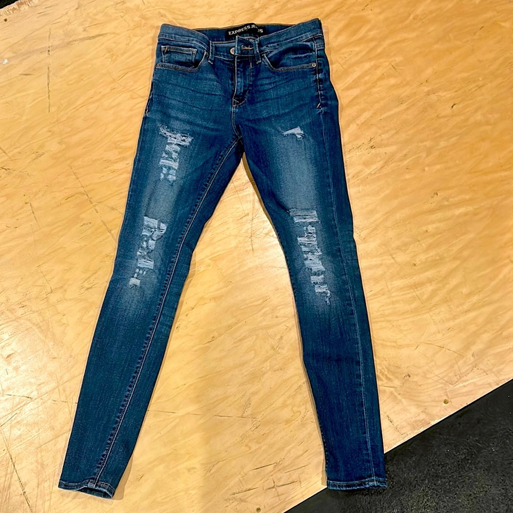 Express jeans, mid rise legging 4R